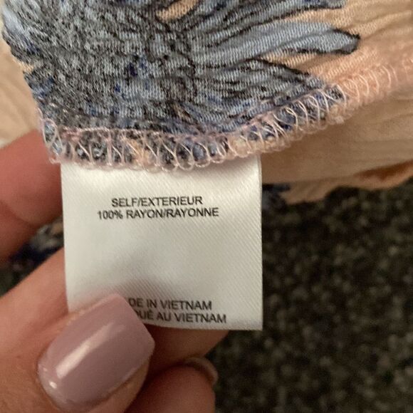 Pink floral open arm crop top - Picture 5 of 6